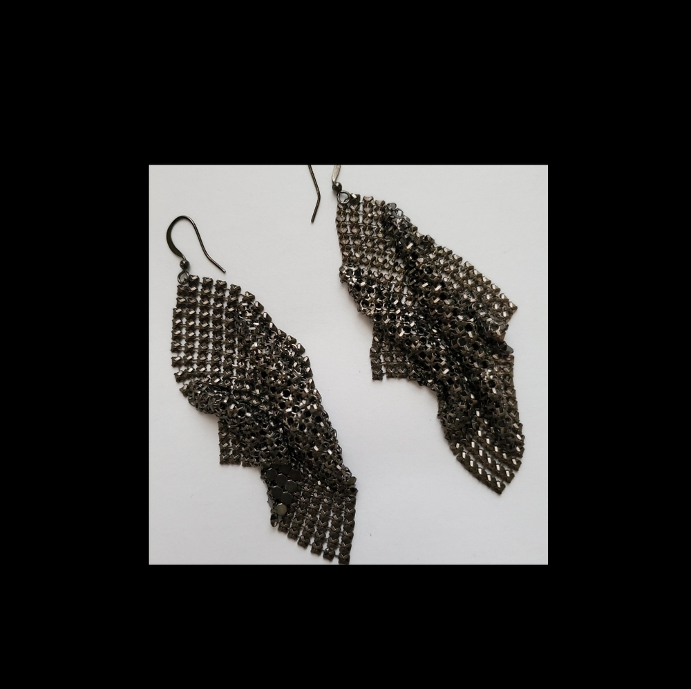 🖤Black Mesh Earrings